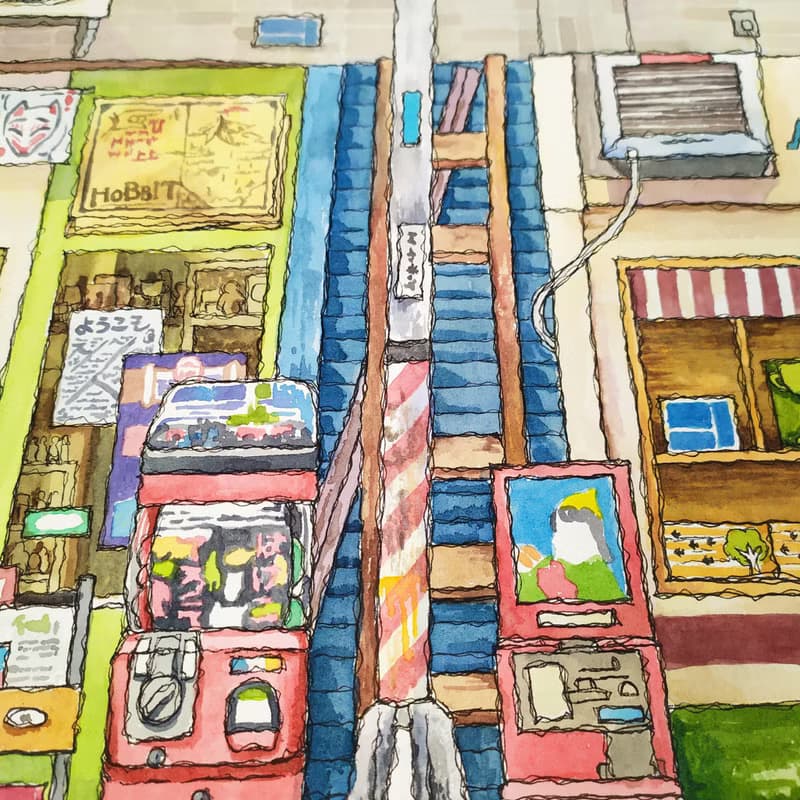 台灣街屋海報-高雄駁二-鹽埕-超級鳥百貨店-藝術微噴/文創掛畫/複