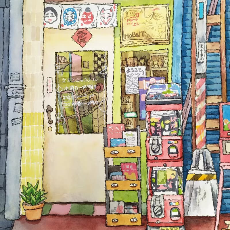 台灣街屋海報-高雄駁二-鹽埕-超級鳥百貨店-藝術微噴/文創掛畫/複