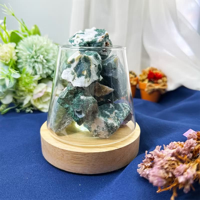【MU工坊】水草瑪瑙擴香石/水晶擴香燈/碎石/室內香薰/淨化小夜燈