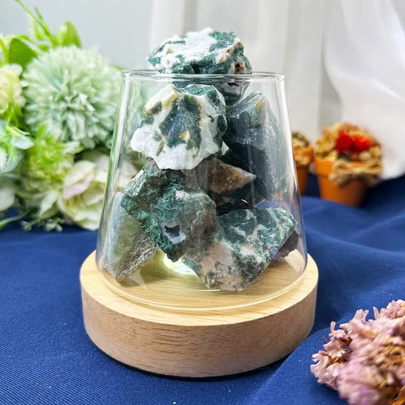 【MU工坊】水草瑪瑙擴香石/水晶擴香燈/碎石/室內香薰/淨化小夜燈