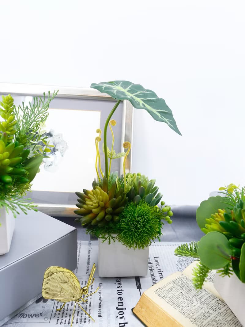 觀音蓮葉佛手蓮香氛植栽/擬真植物/人造盆栽/綠化/佈置/禮物