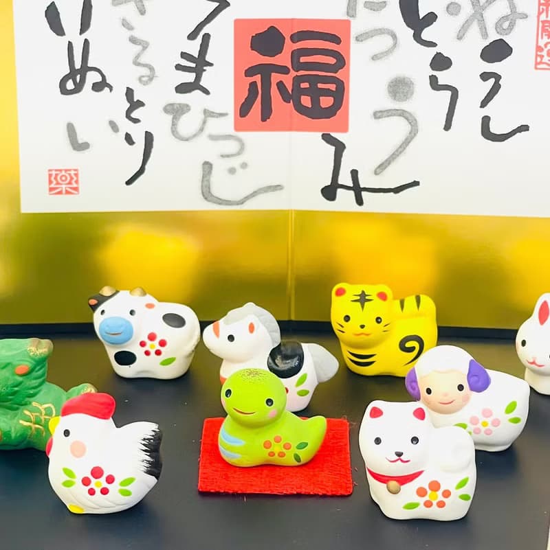【新年限定】瀨戶燒藥師窯-12生肖彩繪開運吉祥擺飾_底座版