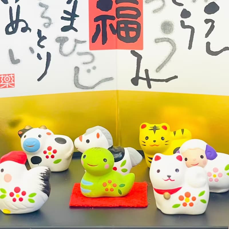 【新年限定】瀨戶燒藥師窯-12生肖彩繪開運吉祥擺飾_底座版