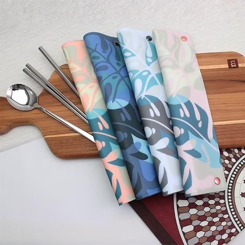 TPU環保材質餐具袋/304不鏽鋼餐具組