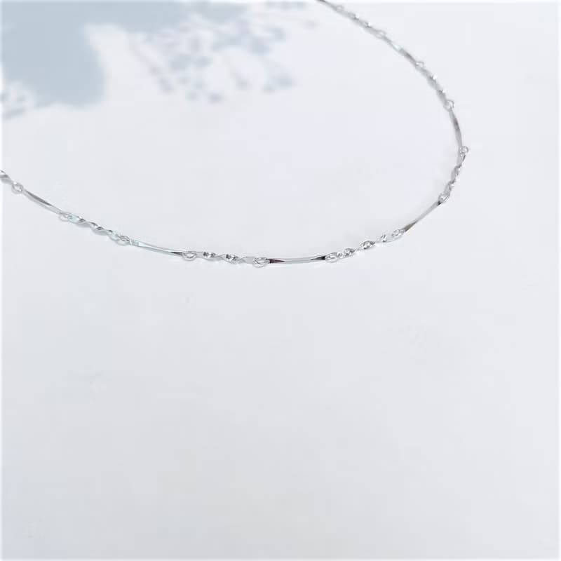 │簡約│高質感 • 細波紋鎖骨鍊 • 925silver • 純銀項鍊