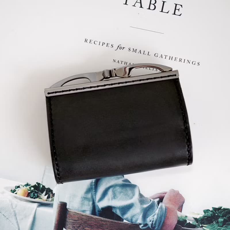 小橘皮 植鞣牛皮 口金包/零錢包/零錢袋