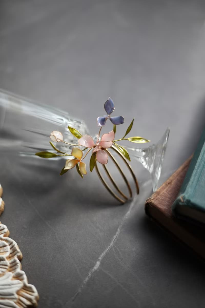 瀾音 - 手工樹脂髮梳 飾品 髮飾 禮物