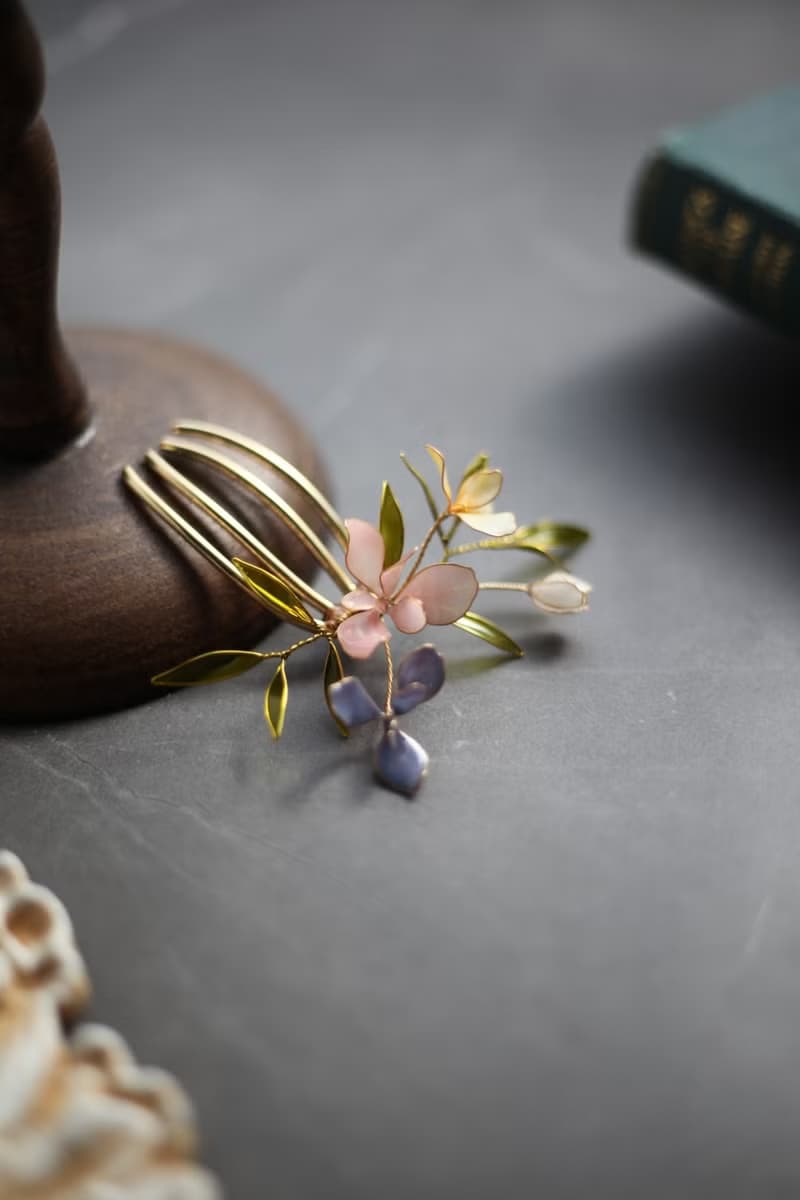 瀾音 - 手工樹脂髮梳 飾品 髮飾 禮物