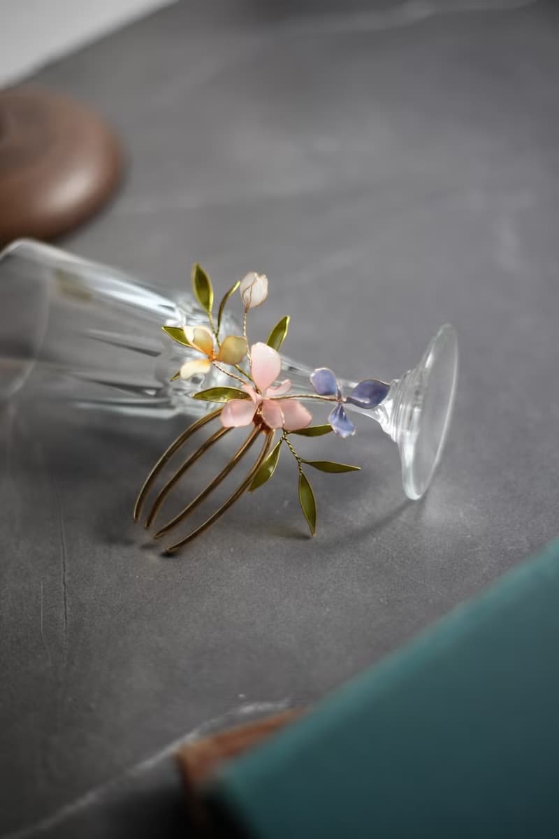 瀾音 - 手工樹脂髮梳 飾品 髮飾 禮物