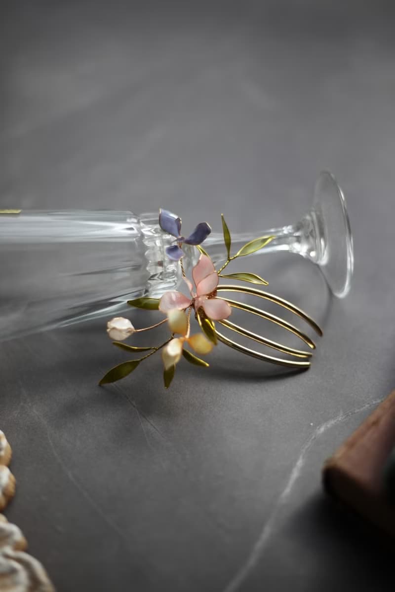 瀾音 - 手工樹脂髮梳 飾品 髮飾 禮物