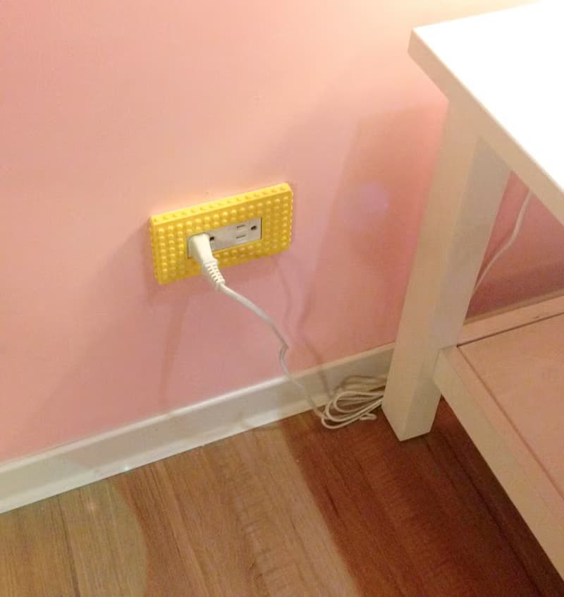 Qubefun 積木收納電源蓋+積木掛勾(幸運綠)可愛禮物 相容樂高LEGO