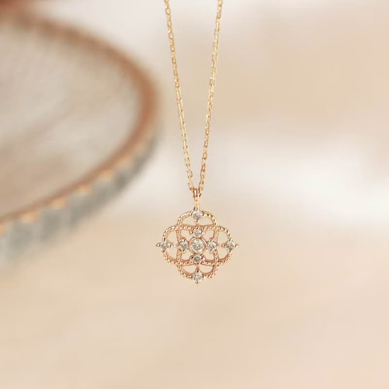 Visel Deco雕飾鑽石項鍊