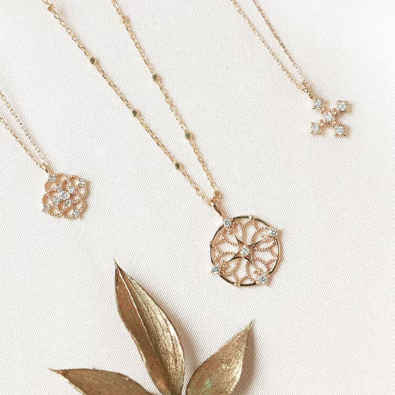 Visel Deco雕飾鑽石項鍊