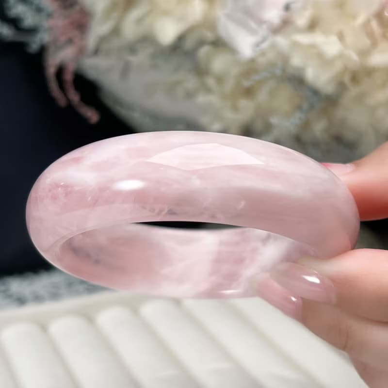 【浪漫相遇】巴西天然粉晶手鐲 | 17圍 | 天然水晶 | 送禮