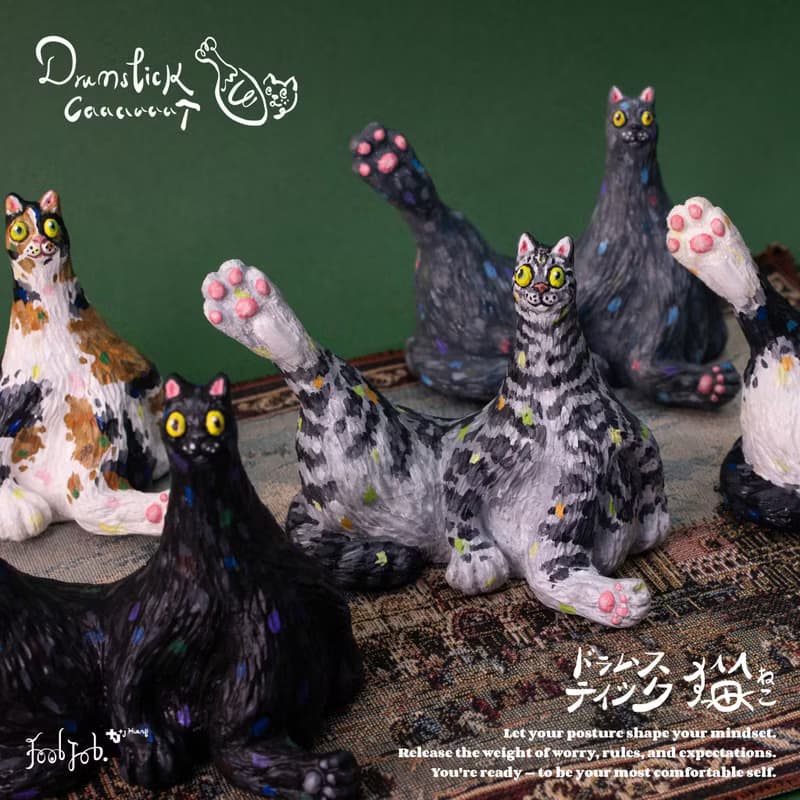 【雞腿貓 Drumstick Cat 2版】戒座/戒指架/貓戒台/情人節禮物