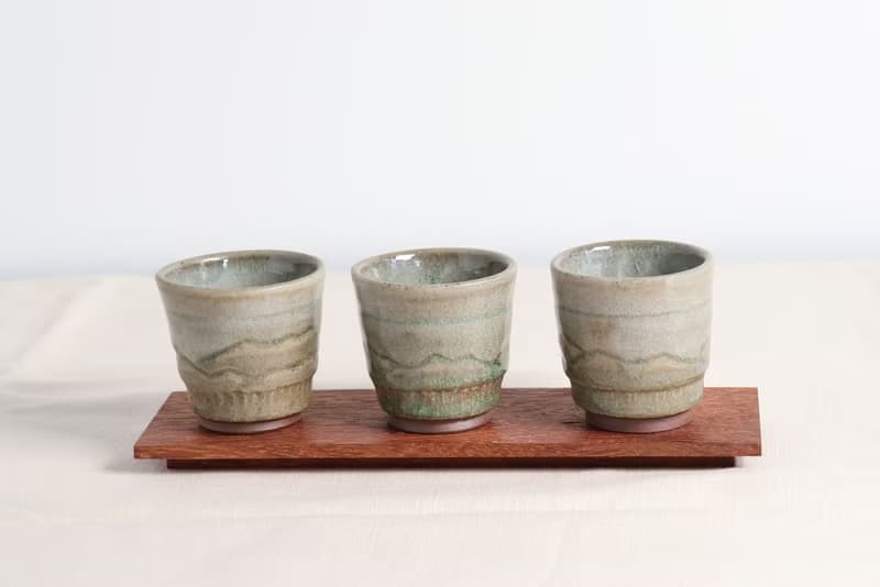 山脈綠灰小茶杯