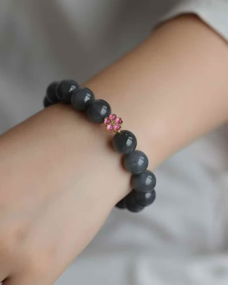 和田玉 煙紫 凝串JDH-20250917-520