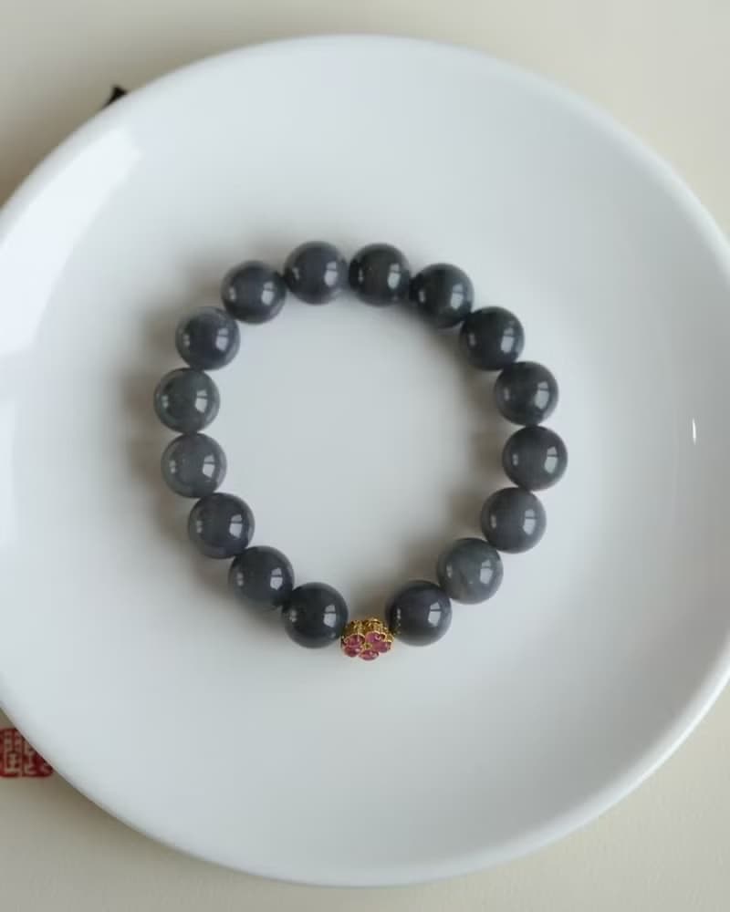 和田玉 煙紫 凝串JDH-20250917-520