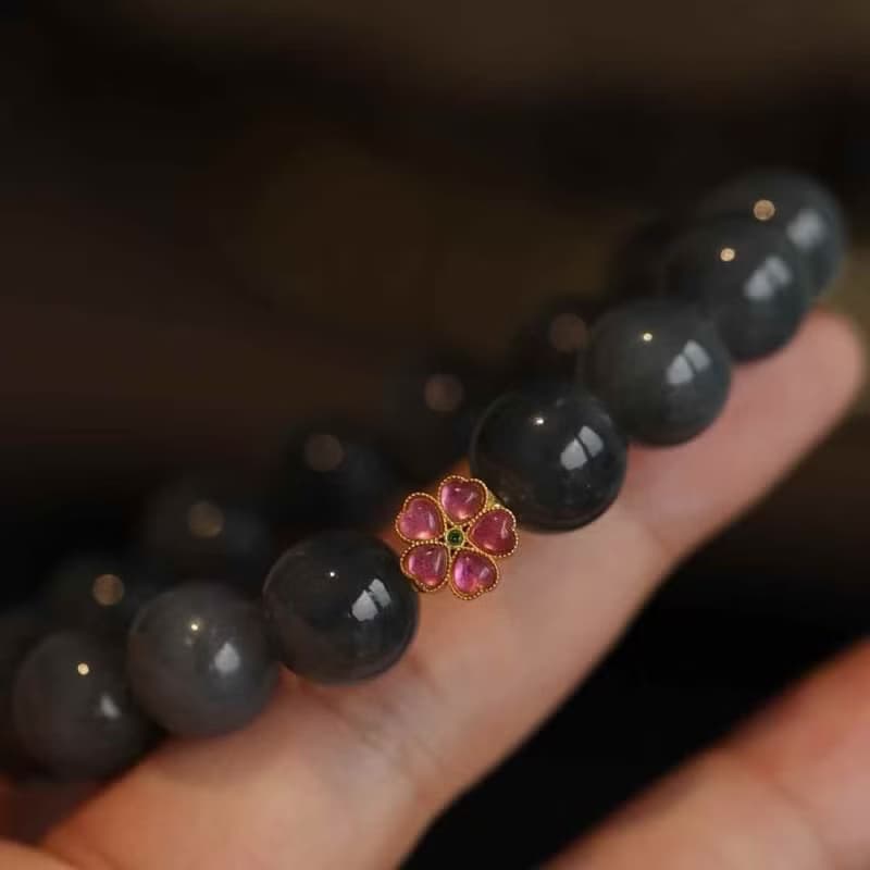 和田玉 煙紫 凝串JDH-20250917-520