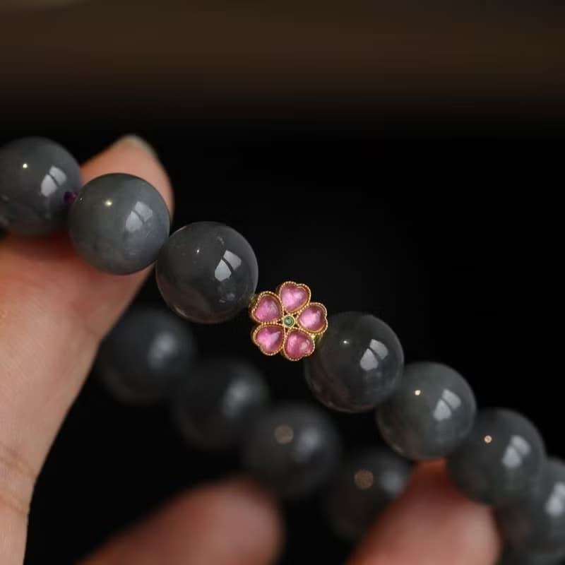 和田玉 煙紫 凝串JDH-20250917-520