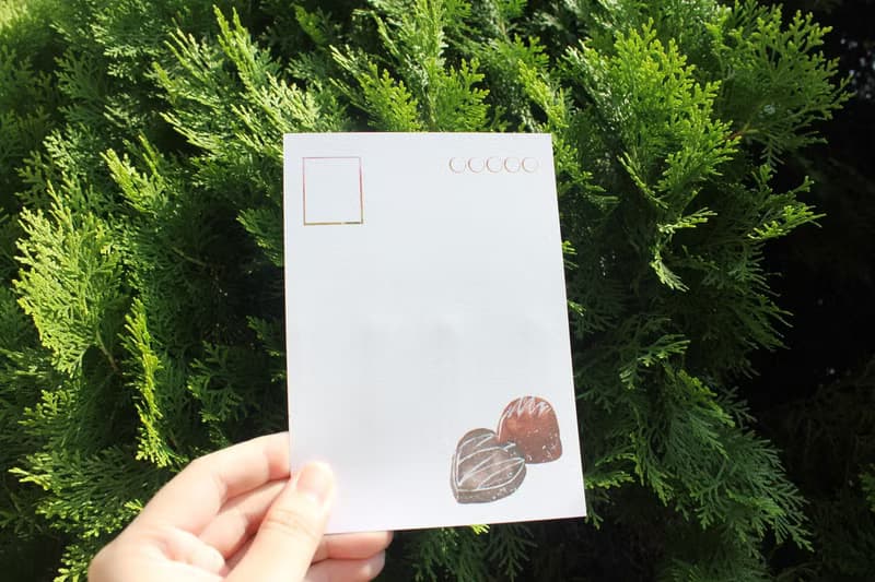 明信片　巧克力杯子蛋糕