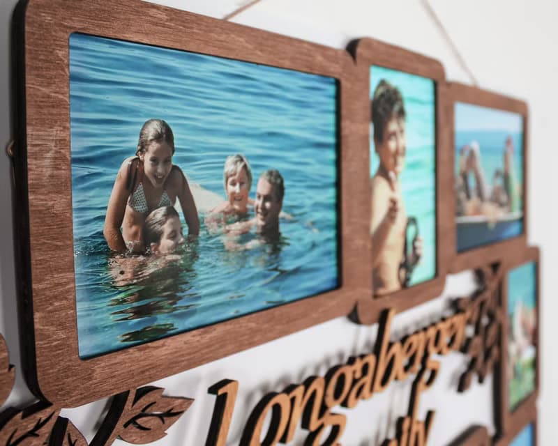 Personalized family tree photo gallery Wall mounted picture frame collage