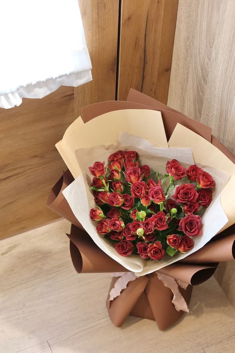 巧克力泡泡花束 復古玫瑰鮮花花禮