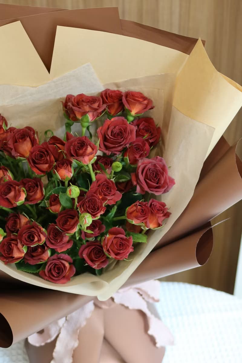 巧克力泡泡花束 復古玫瑰鮮花花禮