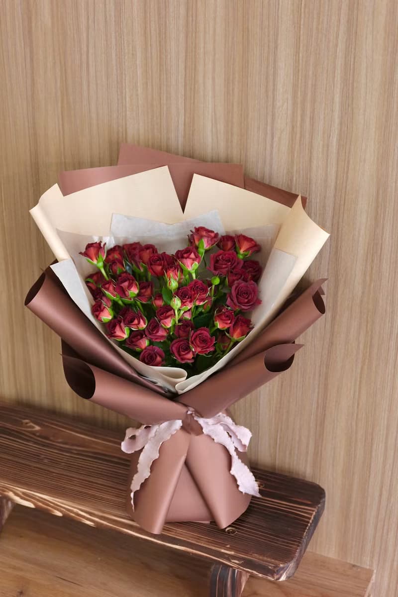 巧克力泡泡花束 復古玫瑰鮮花花禮