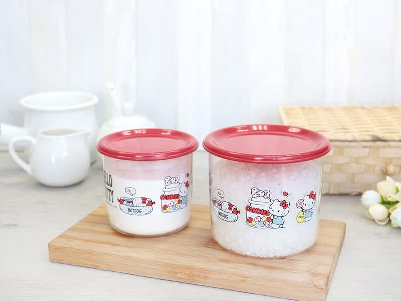 【HELLO KITTY】TRITAN 可堆疊輕透儲存罐二件組