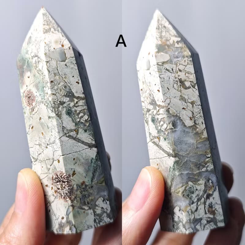 稀有綠櫻花瑪瑙 一柱擎天 中流砥柱 招財 心輪 晶柱 單品 禮物
