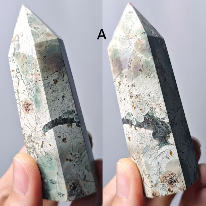稀有綠櫻花瑪瑙 一柱擎天 中流砥柱 招財 心輪 晶柱 單品 禮物