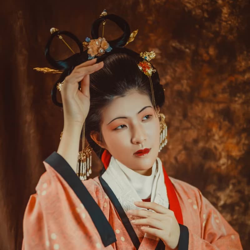 【墨徽閣】半邊花。牡丹髮簪/髮釵/髮梳/髮夾