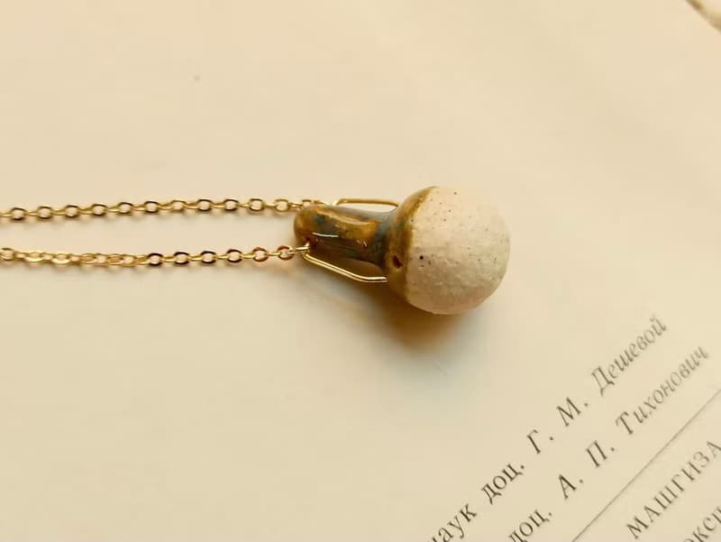 寶瓶香水瓶精油擴香瓶陶項鍊