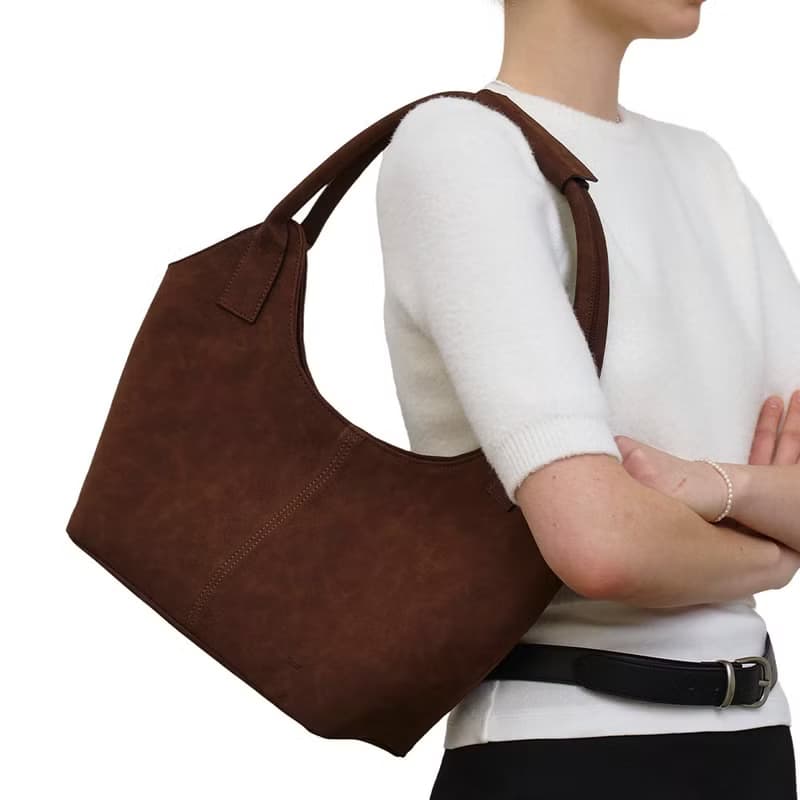 韓國製 MUR Maree 手袋/單肩包/手提袋 (Suede Dark Brown)