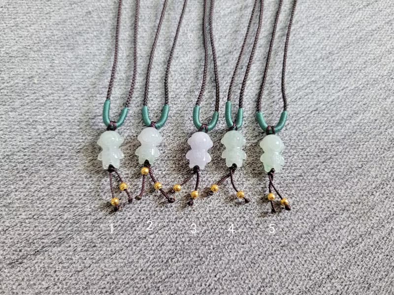 【親翠】天然翡翠 冰紫冰綠科幻太空人調整式繩鏈 | 小男孩最愛