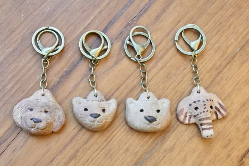 【快速出貨】部落大象手捏陶擴香鑰匙圈