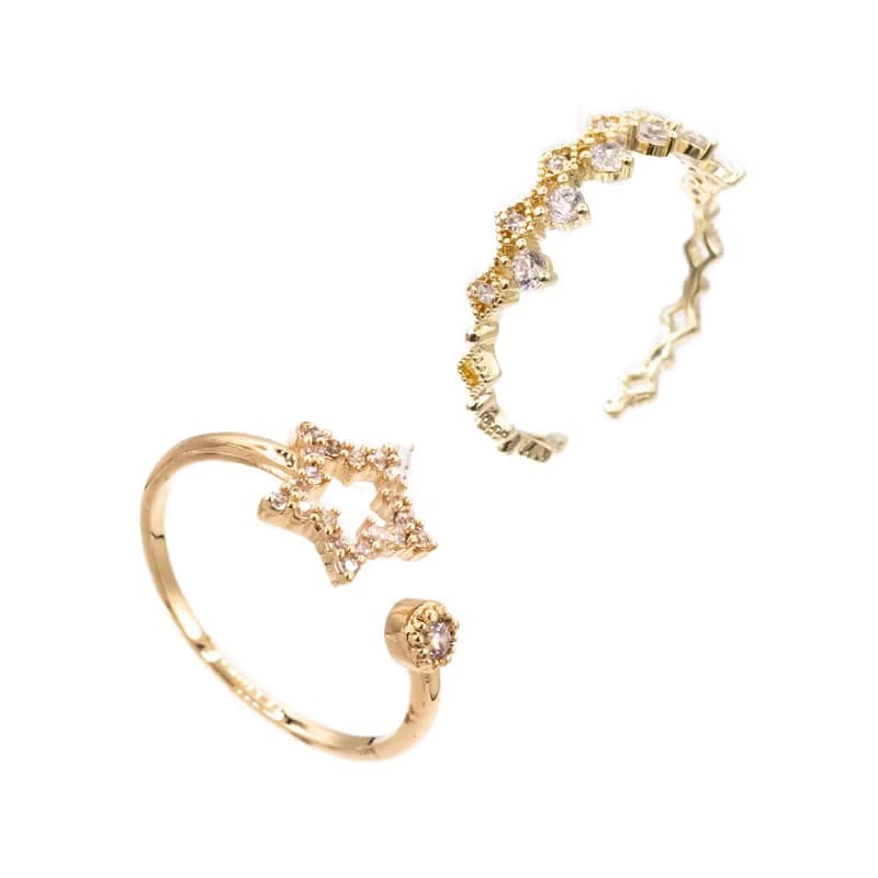 Valeria 婓夜 : 星橋小花束雙層十字手鍊