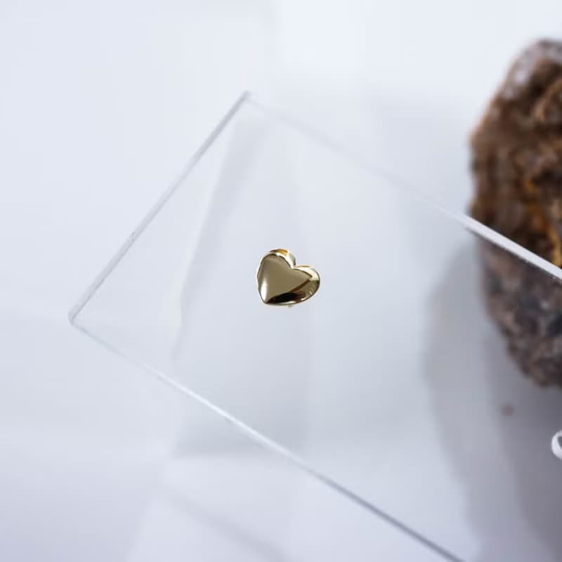 轉珠 14K 黃K金 澎澎愛心耳環 玫瑰金 鎖珠耳環 純K金耳環