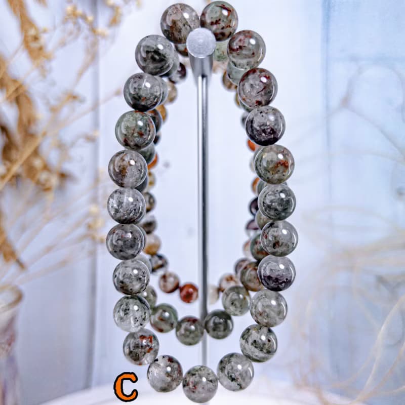 【幽靈系列水晶】半盆/翠綠/四季彩 幽靈水晶手鍊手串手珠 可挑款