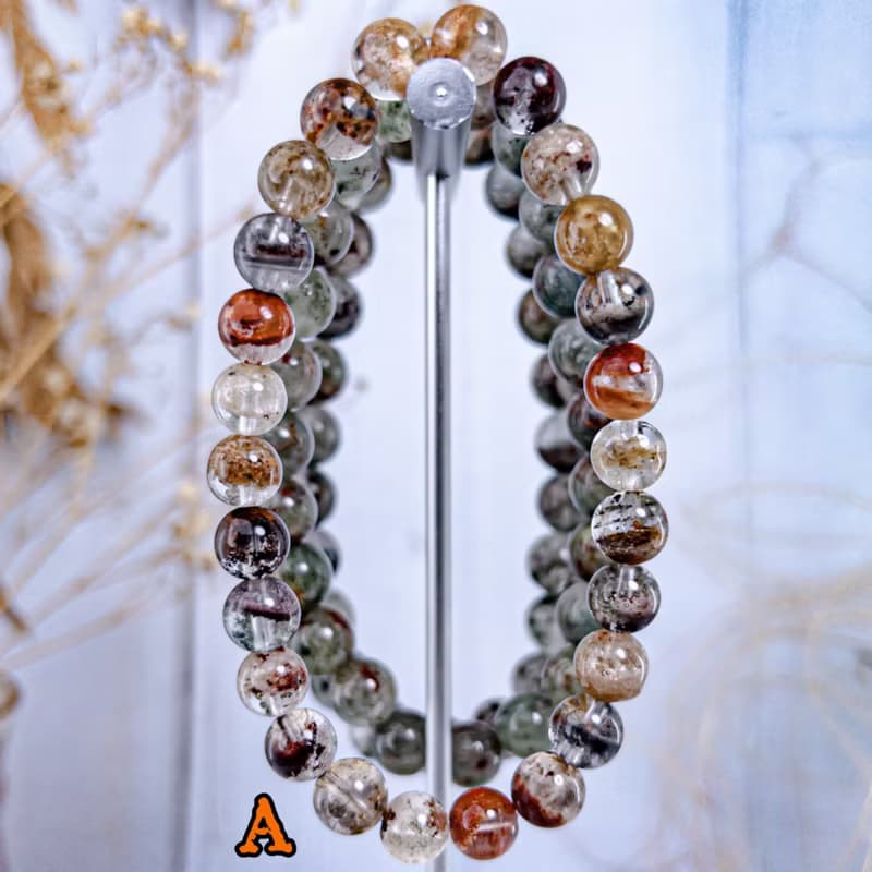 【幽靈系列水晶】半盆/翠綠/四季彩 幽靈水晶手鍊手串手珠 可挑款