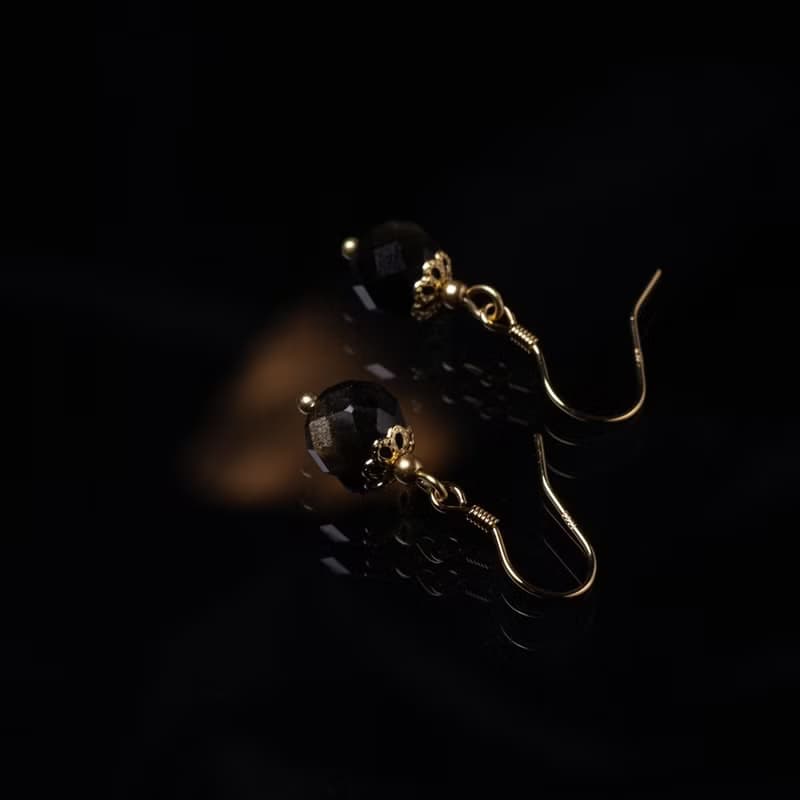 小優雅系列 l 金曜石耳勾式耳環 E0011