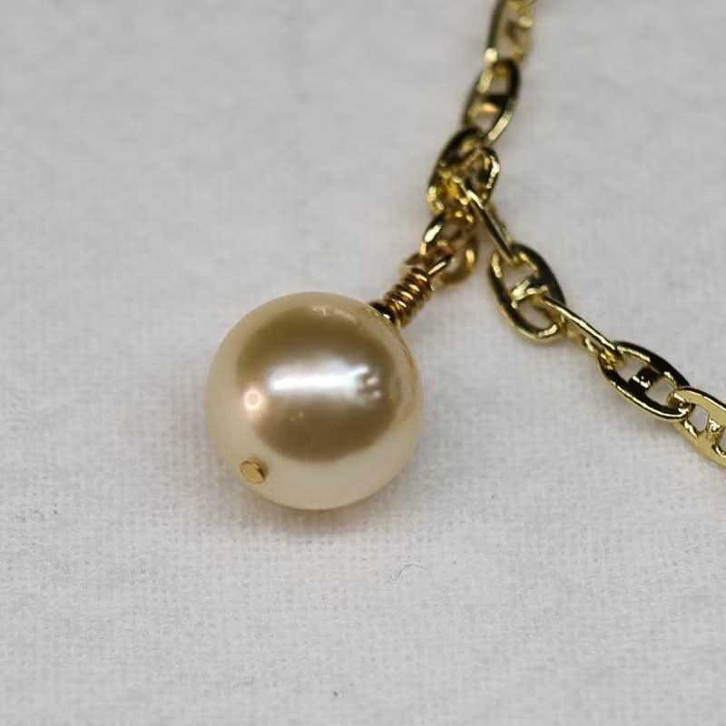 【綠參差】南洋金珠海水珍珠手鍊 | 春景之珠