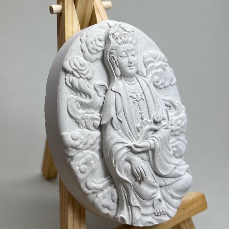 清水模軟裝設計 佛像擺飾(七) 香氛擺件 水泥軟裝 附木架