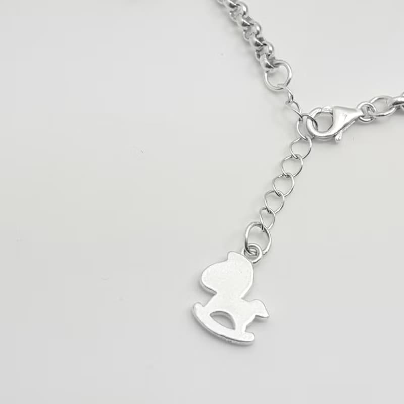 Z12款(可敲字)925純銀手鍊.御匠敲飾