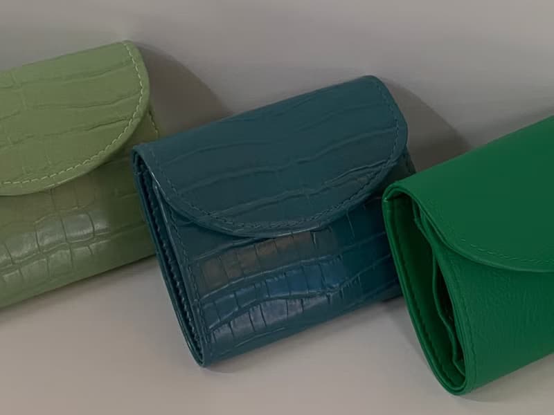 WOVE - Trifold Wallet (Croco Texture) in Teal