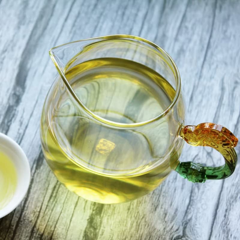 龍形玻璃琉璃柄大龍蛋茶海 | 琉璃把手 | 精美玻璃杯 | 公道杯