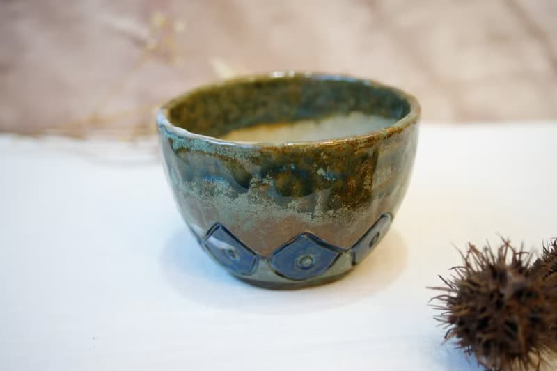手捏茶盞  綠隱 250ml  茶碗 茶杯  陶杯 主人杯 茶陶