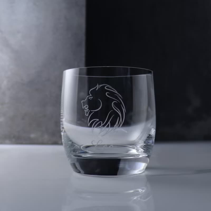 395cc 上海【Lucaris水晶】獅子威士忌酒杯