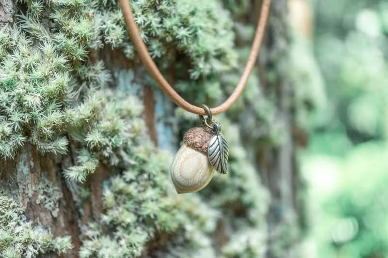 擴香項鍊 秋季木製橡果